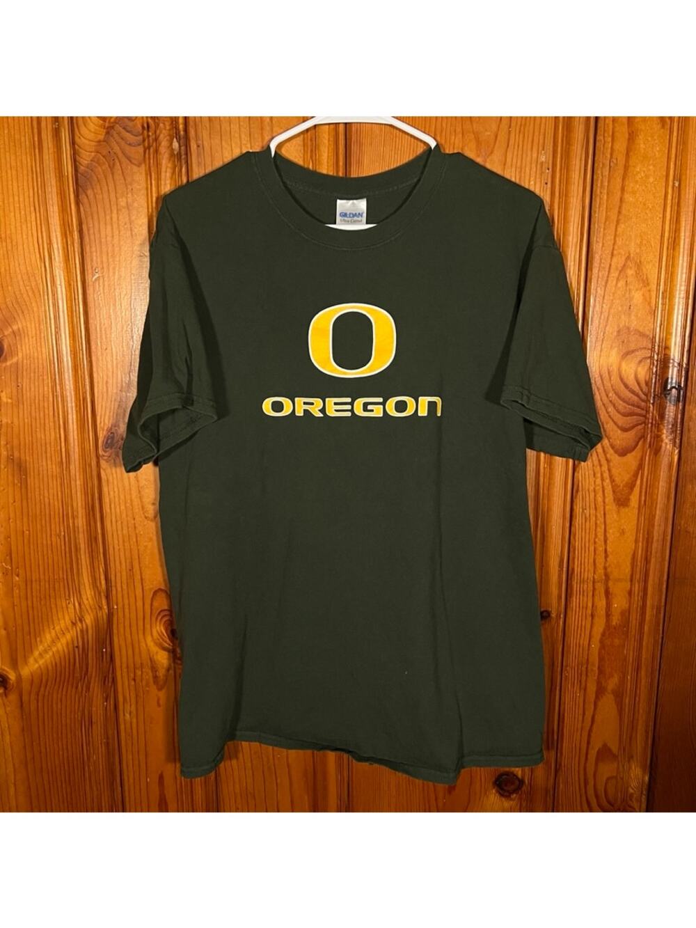 Gildan L Y2K Oregon T-Shirt Green Regular